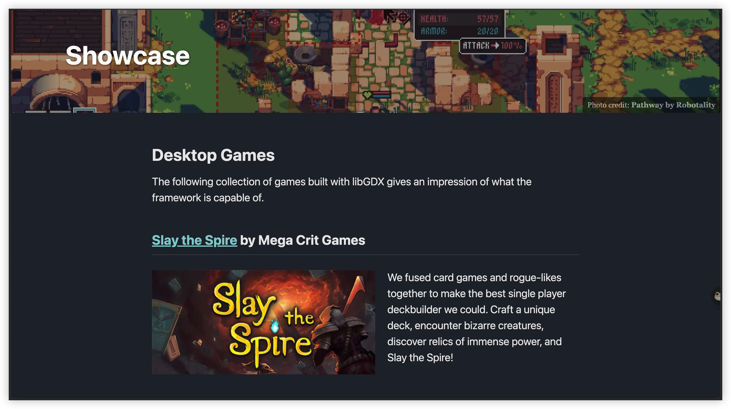 libGDX Showcase 中的 Slay the Spire